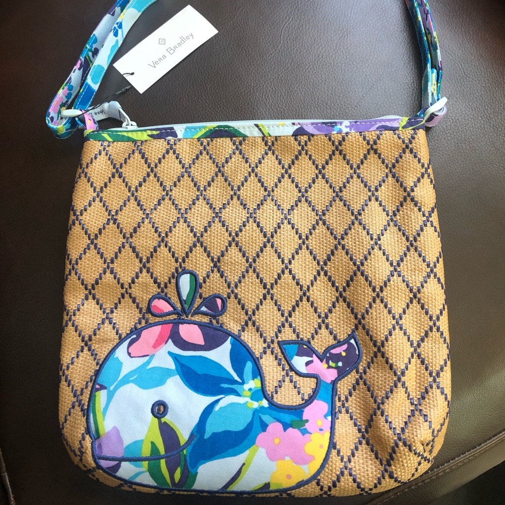 Vera Bradley Floral Whale Crossbody Beach Bag